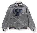 A BATHING APE SOLID CAMO NYC LOGO NYLON VARSITY JACKET