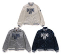 A BATHING APE SOLID CAMO NYC LOGO NYLON VARSITY JACKET