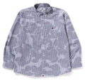 A BATHING APE STRIPE CAMO RELAXED FIT SHIRT