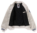 A BATHING APE SOLID CAMO NYC LOGO NYLON VARSITY JACKET