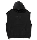 A BATHING APE GARMENT DYED SLEEVELESS HOODIE