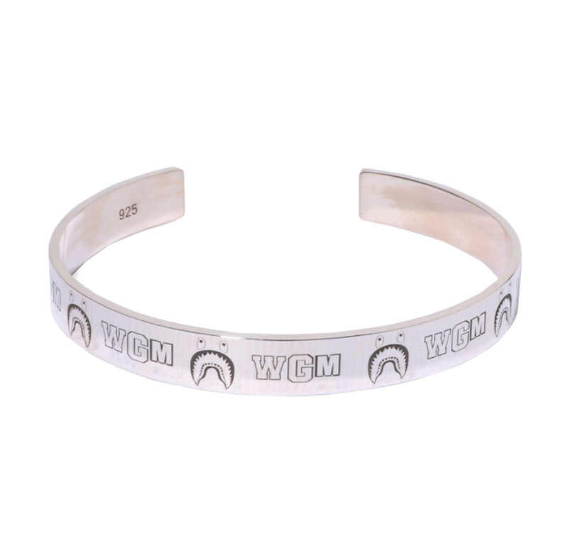 A BATHING APE SHARK SILVER 925 BANGLE