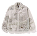 A BATHING APE CAMO FLUFFY JACKET