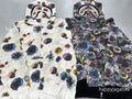 A BATHING APE FLORAL CAMO SHARK RELAXED FIT FULL ZIP HOODIE