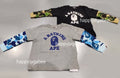 A BATHING APE BAPE KIDS ABC CAMO COLLEGE LAYERED SLEEVES LS TEE