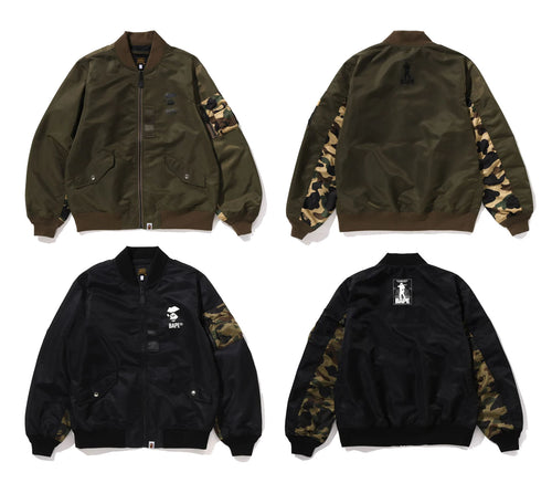 A BATHING APE 1ST CAMO BOMBER JACKET