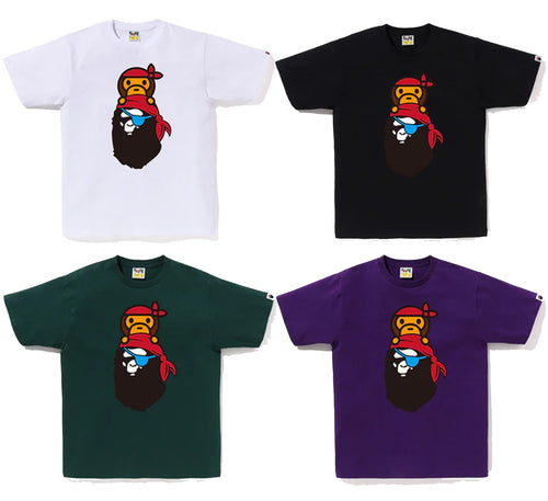 A BATHING APE PIRATE MILO ON APE HEAD TEE