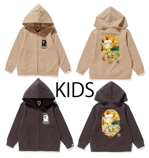 A BATHING APE BAPE KIDS BAPE X POPEYE COMIC ZIP HOODIE