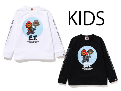 A BATHING APE BAPE KIDS  BAPE X E.T. BABY MILO L/S TEE