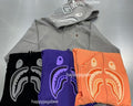 A BATHING APE ONE POINT APE HEAD SHARK RELAXED FIT FULL ZIP HOODIE