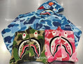 A BATHING APE ABC CAMO CROCHET RELAXED FIT SHARK FULL ZIP HOODIE