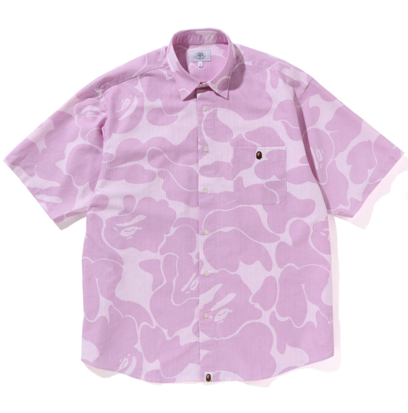 A BATHING APE STRIPE CAMO RELAXED FIT SS SHIRT