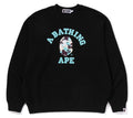 A BATHING APE MAP CAMO COLLEGE RELAXED FIT CREWNECK SWEAT SHIRT