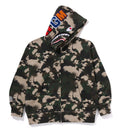 A BATHING APE MAP CAMO SHARK RELAXED FIT FULL ZIP HOODIE