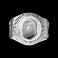 A BATHING APE APE HEAD RING SV925