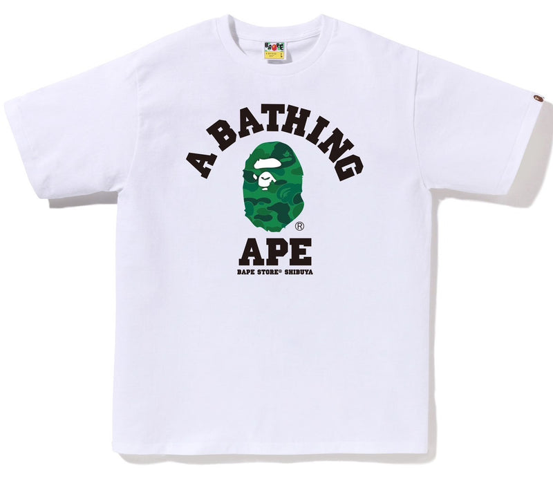 A BATHING APE JAPAN LIMITED COLLECTION BAPE STORE SHIBUYA CAMO COLLEGE TEE