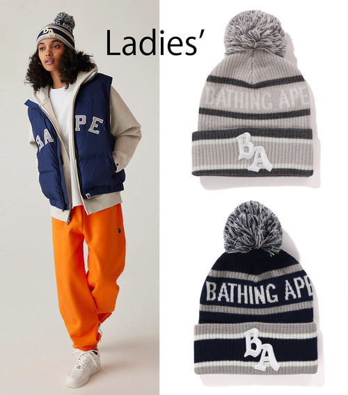 A BATHING APE Ladies' POM POM BEANIE