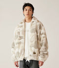 A BATHING APE CAMO FLUFFY JACKET