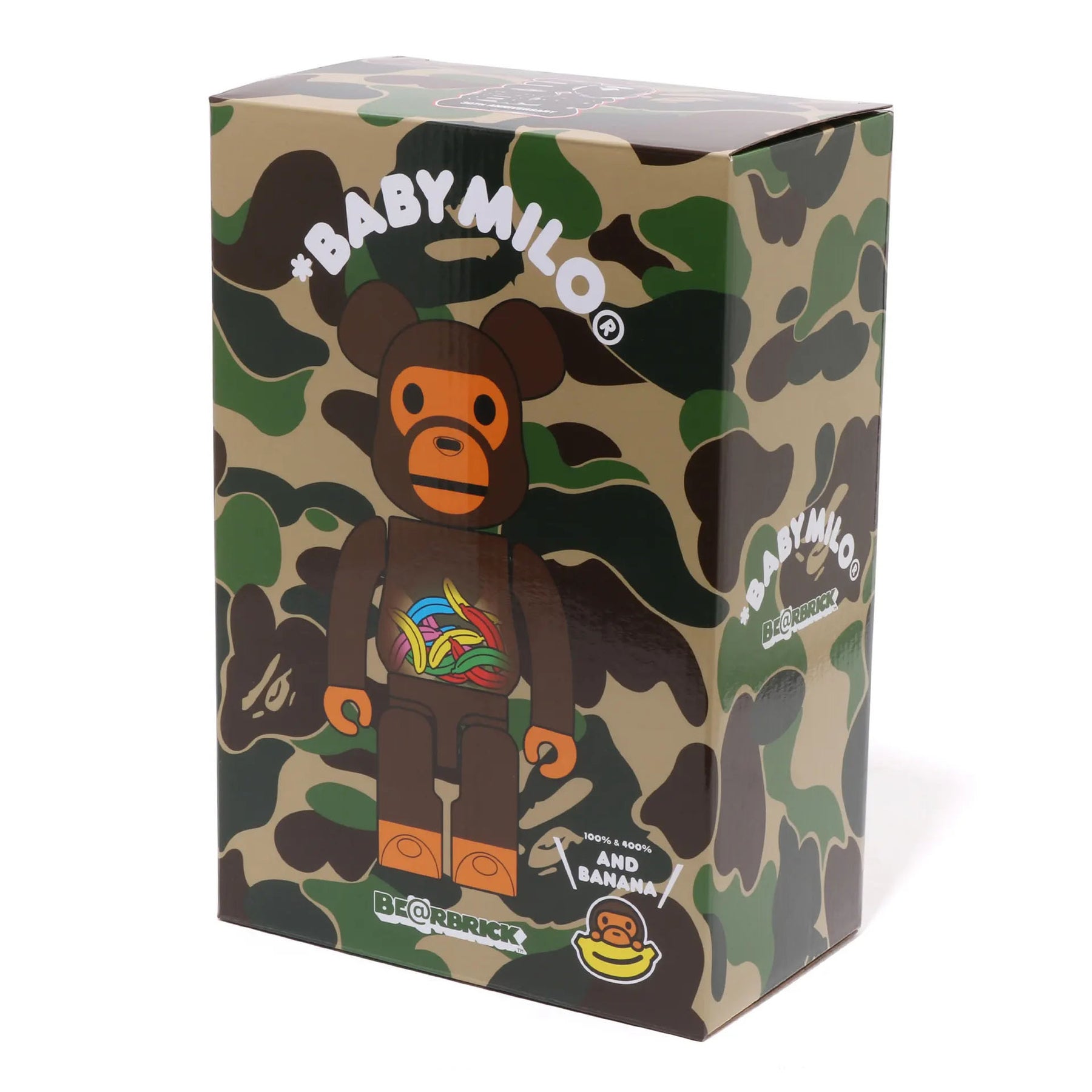 A BATHING APE x BE@RBRICK BABY MILO AND BANANA 100% & 400%