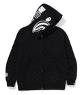 A BATHING APE COLLEGE MONOGRAM RELAXED FIT SHARK FULL ZIP HOODIE