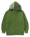 A BATHING APE COLLEGE MONOGRAM RELAXED FIT SHARK FULL ZIP HOODIE