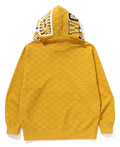 A BATHING APE COLLEGE MONOGRAM RELAXED FIT SHARK FULL ZIP HOODIE