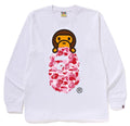 A BATHING APE ABC CAMO MILO ON APE HEAD L/S TEE