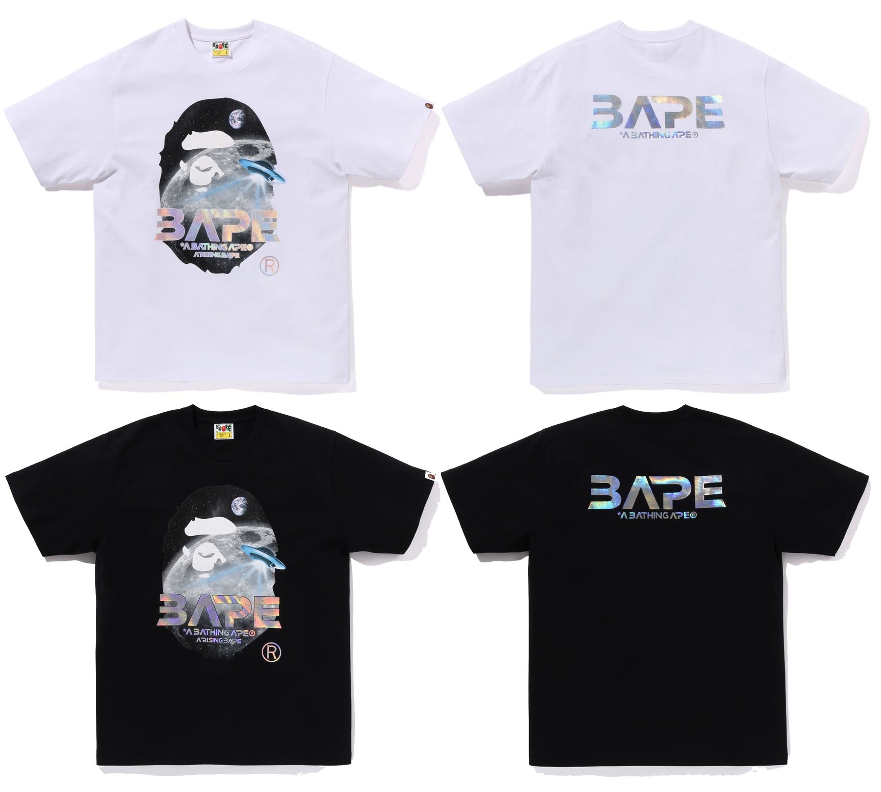 A BATHING APE MOON PHOTO APE HEAD TEE