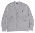 A BATHING APE SOLID CAMO JACQUARD ONE POINT CARDIGAN