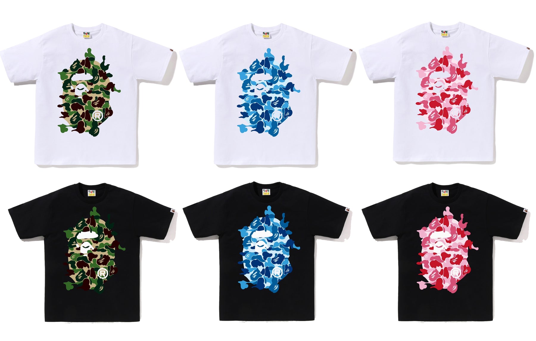 A BATHING APE ABC CAMO REBUILD BIG APE HEAD TEE – happyjagabee store