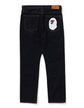 A BATHING APE STA APE HEAD REGULAR FIT DENIM PANTS