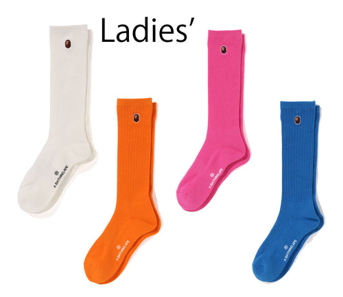 A BATHING APE Ladies' APE HEAD ONE POINT SOCKS