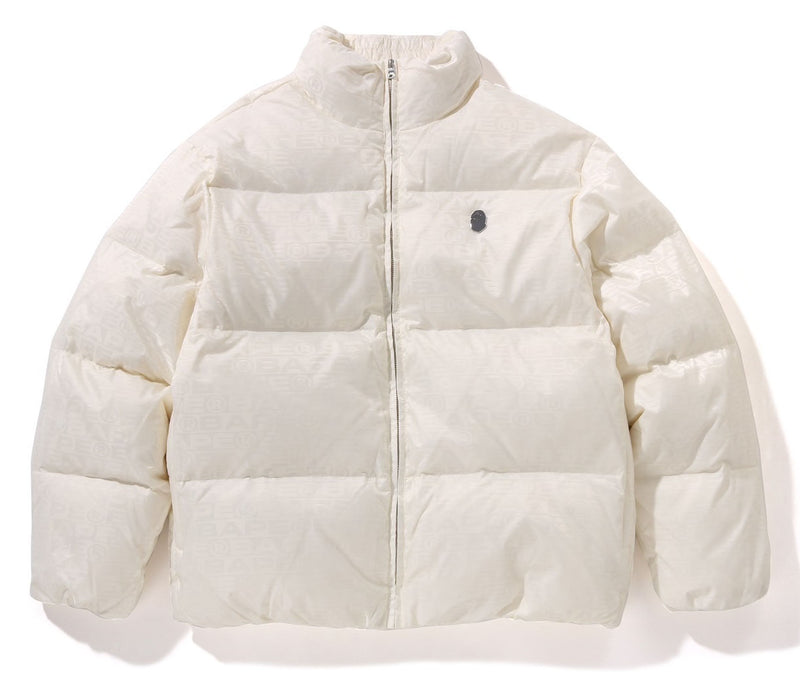 A BATHING APE LUX SPORT PATTERN JACQUARD NYLON DOWN JACKET