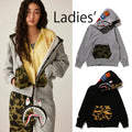 A BATHING APE Ladies' 1ST CAMO SHARK FULL ZIP HOODIE