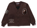 A BATHING APE COLLEGE BADGES SWEAT CARDIGAN