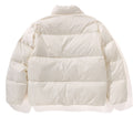 A BATHING APE LUX SPORT PATTERN JACQUARD NYLON DOWN JACKET