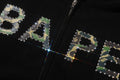 A BATHING APE Ladies' ABC CAMO CRYSTAL LOGO WIDE ZIP HOODIE