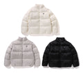 A BATHING APE LUX SPORT PATTERN JACQUARD NYLON DOWN JACKET