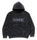 A BATHING APE STUDDED LOGO RELAXED FIT PULLOVER HOODIE