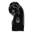 A BATHING APE JACQUARD BAPE LOGO LONG SCARF