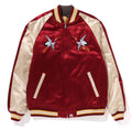 A BATHING APE JAPANESE CRANE EMBROIDERY REVERSIBLE SOUVENIR JACKET