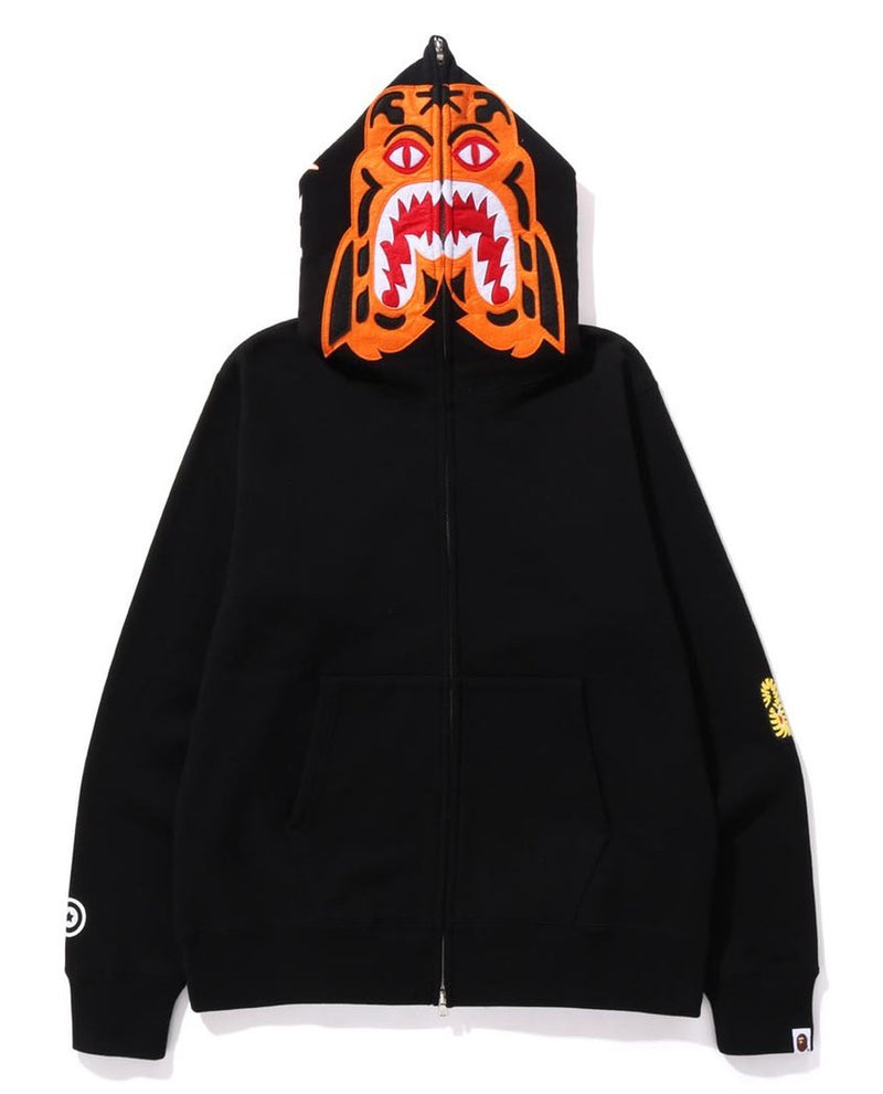 A BATHING APE TIGER FULL ZIP HOODIE