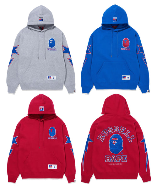 A BATHING APE BRUSH COLLEGE PULLOVER HOODIE – happyjagabee store