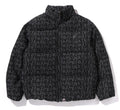 A BATHING APE LUX SPORT PATTERN JACQUARD RELAXED FIT 10oz DENIM DOWN JACKET