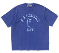 A BATHING APE GARMENT DYE SPRAY PRINT COLLEGE RELAXED FIT TEE