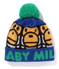 A BATHING APE BAPE KIDS SQUARE MILO POM POM KNIT CAP