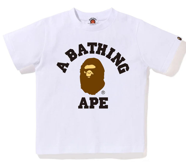 A BATHING APE BAPE KIDS COLLEGE TEE