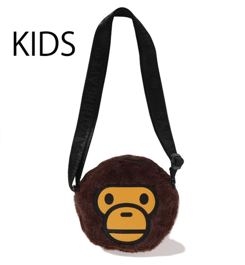 A BATHING APE BAPE KIDS BABY MILO BOA SHOULDER BAG