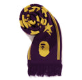 A BATHING APE JACQUARD BAPE LOGO LONG SCARF