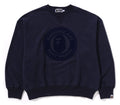 A BATHING APE OVER DYE BUSY WORK RELAXED FIT CREWNECK SWEAT SHIRT